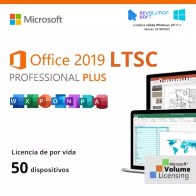 Comprar Licencia de Office LTSC 2019 Professional Plus 50 Dispositivos (Licencia de Volumen)
