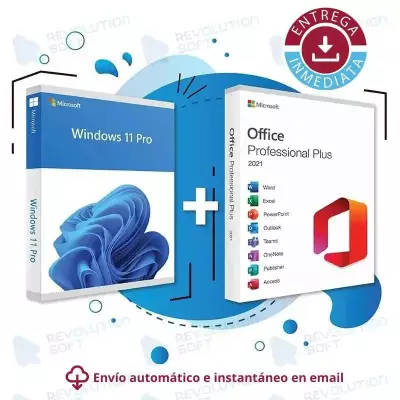 Licencia Windows 11 PRO + Office 2021 PRO PLUS para 1 PC