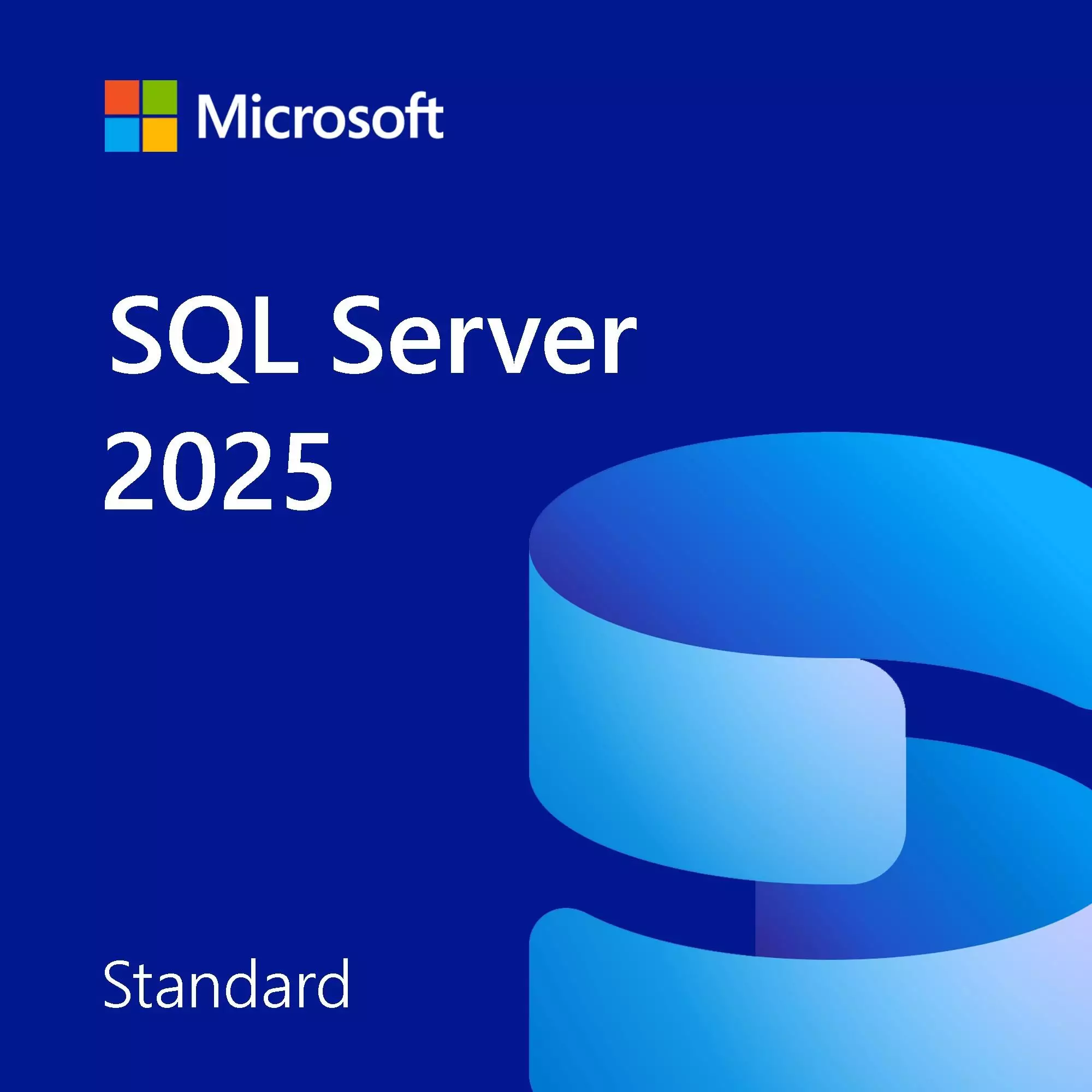 SQL Server 2025 Standard edition - 32 cores - unlimited users - Online Activation Key
