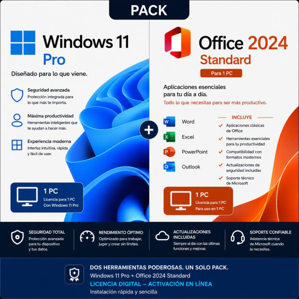 Windows 11 PRO + Office 2024 Standard Online Activation Keys