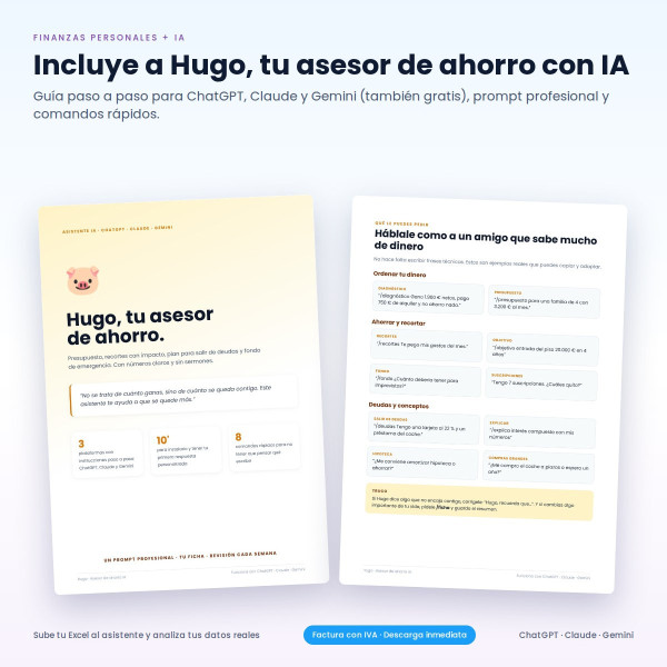 Plantillas Excel Finanzas Personales con Asistente IA