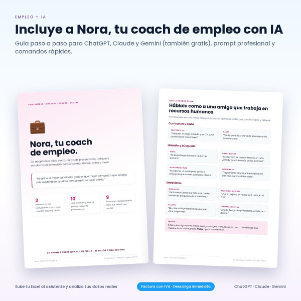 Plantilla Excel para Buscar Trabajo + Coach de Empleo IA