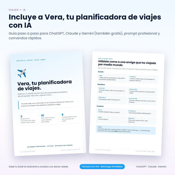 Planificador de Viajes en Excel con Asistente IA