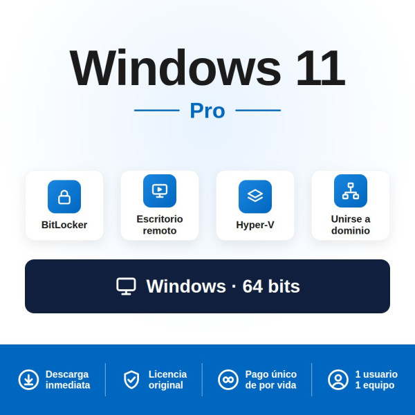 Comprar Windows 11 Pro | Licencia con Factura IVA | Envío Inmediato