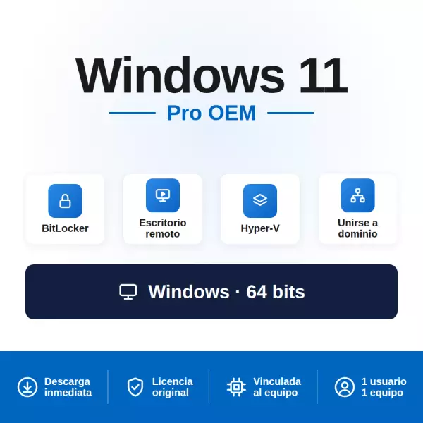 Comprar Windows 11 Pro OEM | Licencia para Equipos Nuevos | Factura IVA