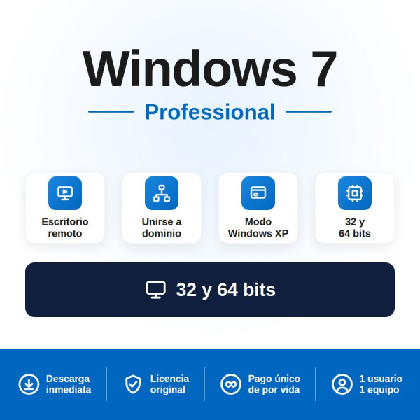 Comprar Licencia windows 7 professional Original a un precio INCREÍBLE