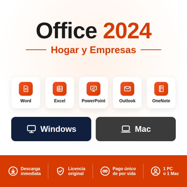 Comprar Office 2024 Hogar y Empresas - Licencia original a un precio Increíble