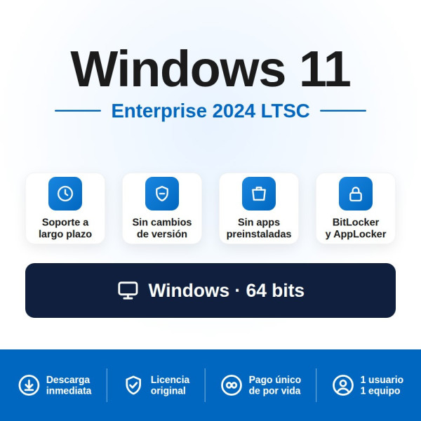Windows 11 Enterprise LTSC 2024 | Licencia 39 € | Legal UE