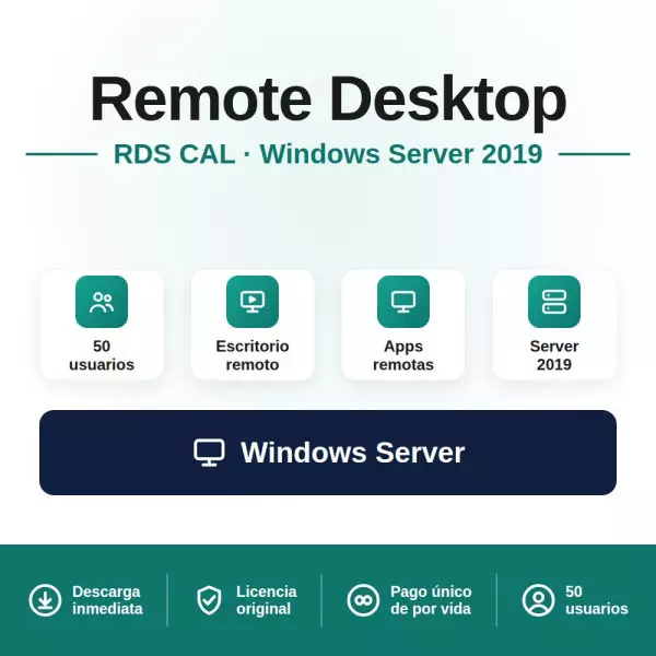 Remote Desktop Services (50 Usuarios) para Windows Server 2019