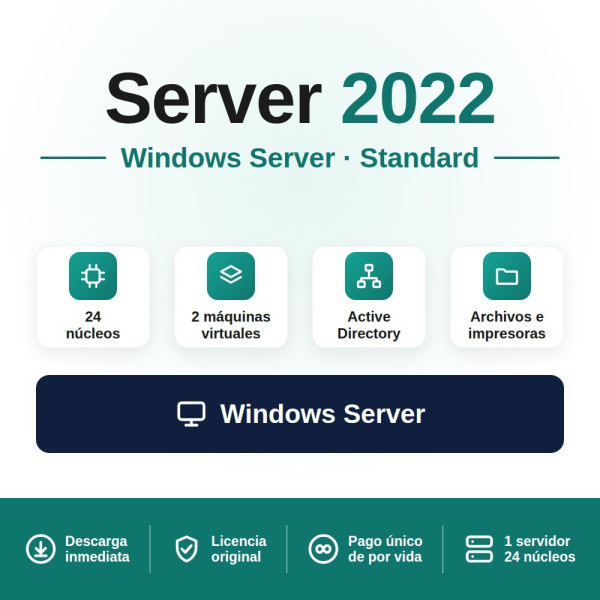 MS Windows Server 2022 Standard - 16 Cores - Online Activation Key