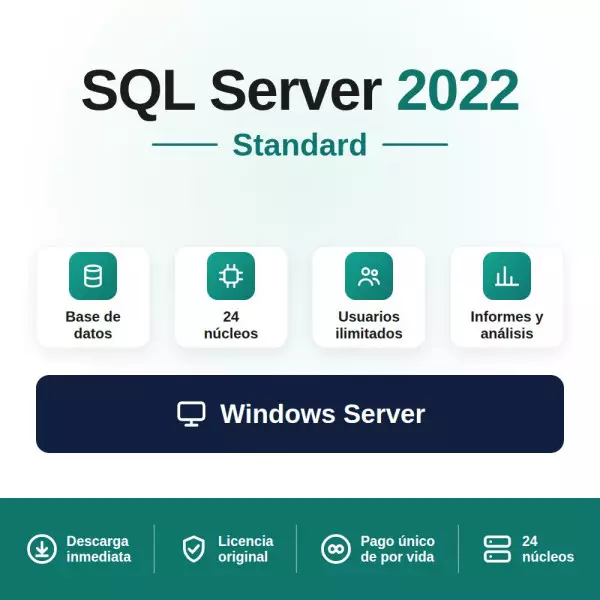 SQL Server 2022 Standard | 1.089 € | 24 Cores | Legal UE
