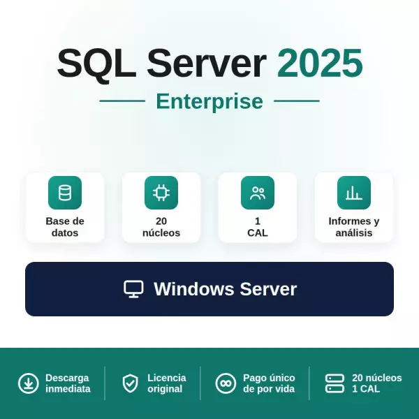 Licencia Microsoft SQL Server 2025 Enterprise - 20 cores - 1 Cal