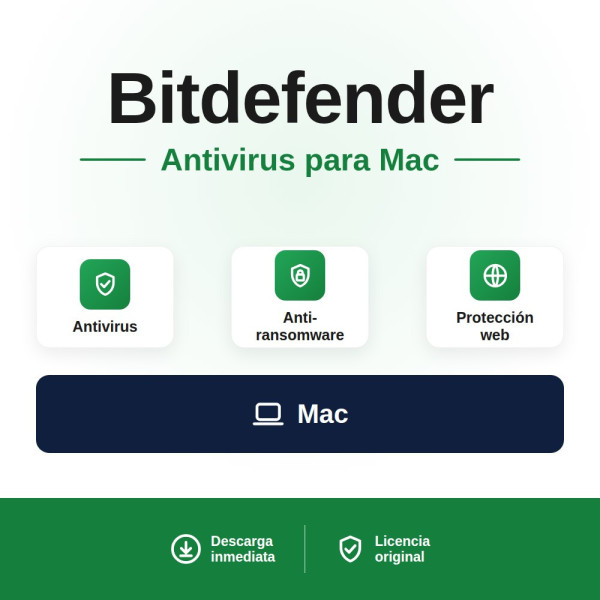 Bitdefender Antivirus para Mac - 1 dispositivo - 1 año