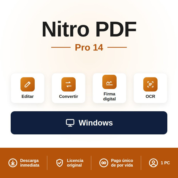 Nitro PDF Pro 14 | Perpetual Licence €59 | Windows