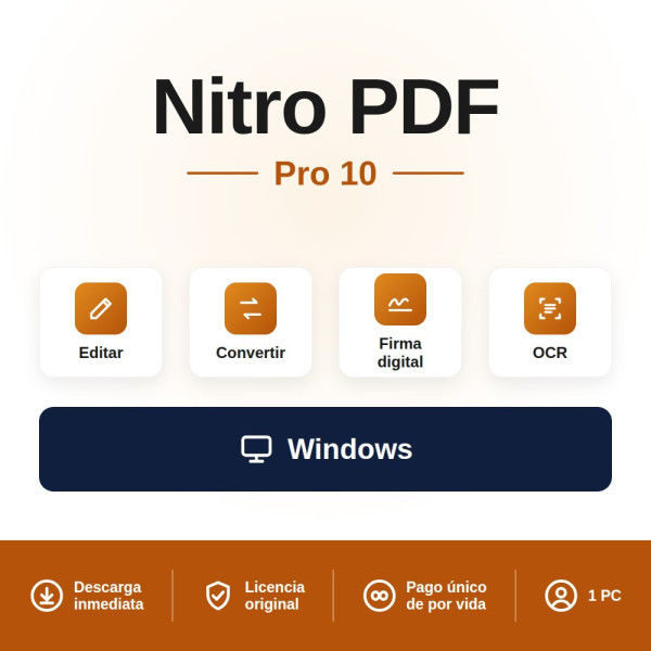 Nitro PDF Pro 10 | Licencia de por Vida 34,90 €