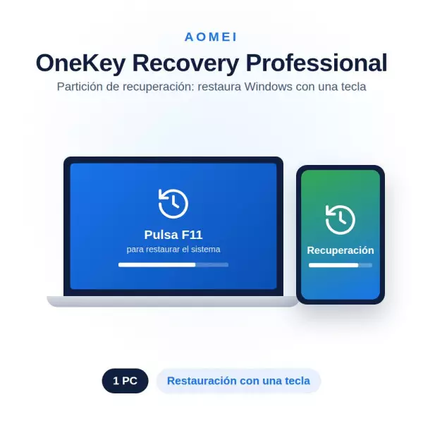 Comprar AOMEI OneKey Recovery Professional