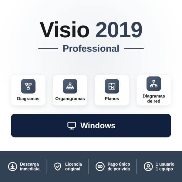 Comprar Licencia de Volumen Microsoft Visio LTSC Professional 2019