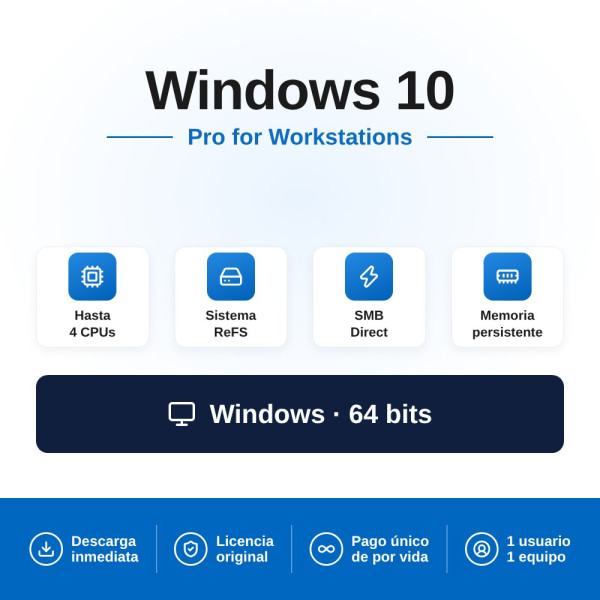 Comprar Windows 10 Pro for Workstation: Máxima Eficiencia