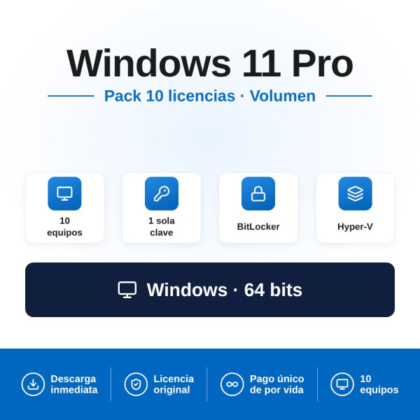 PACK 10 Licencias de WINDOWS 10 PRO