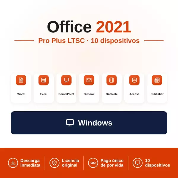 Comprar Licencia de Office LTSC 2021 Professional Plus 10 Dispositivos (Licencia de Volumen)