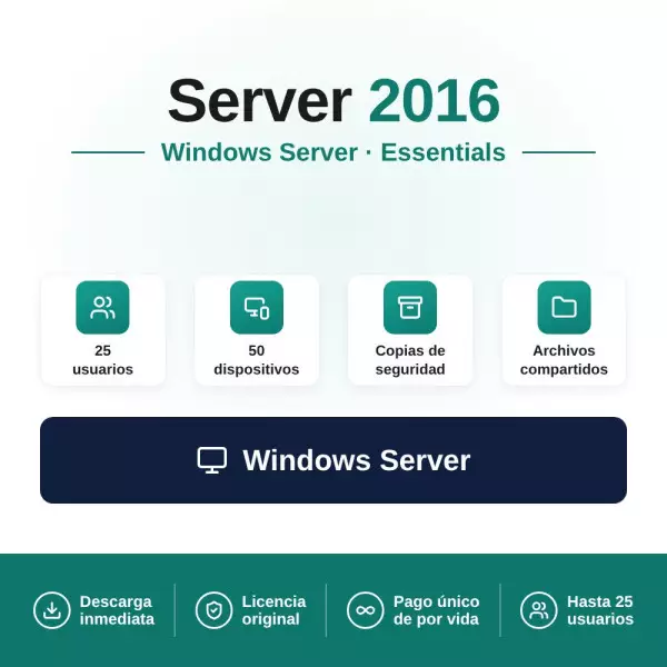 Licencia Microsoft Windows Server 2016 Essentials - 16 cores