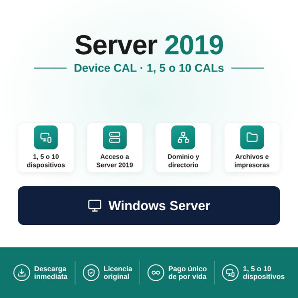 Compra Microsoft Windows Server 2019 Device CAL - Licencias a Buen Precio