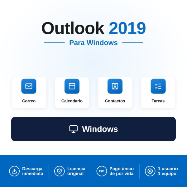 Microsoft Outlook 2019 ▶️ Compra Barato en Revolution Soft