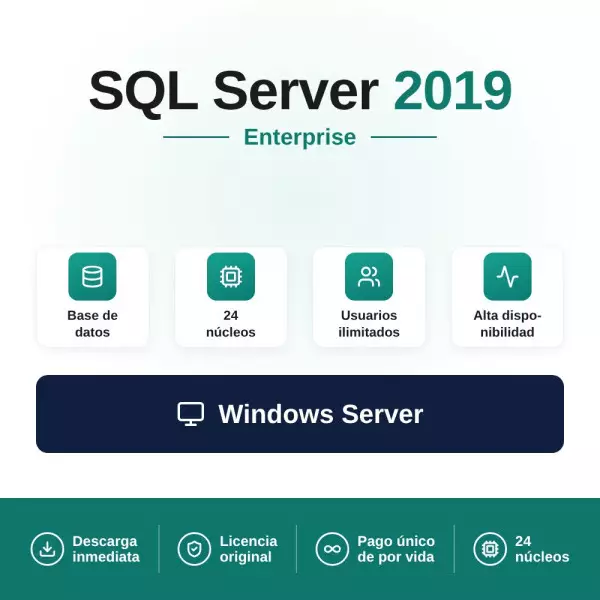 Licencia Microsoft SQL Server 2019 Enterprise - 24 cores - Usuarios Ilimitados