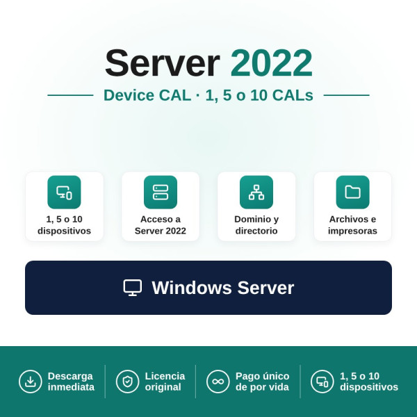 Comprar Microsoft Windows Server 2022 Device CAL – Mejor Precio