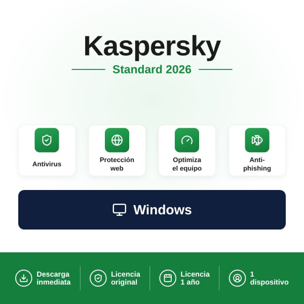 Compra Kaspersky Standard 2026 - Seguridad Esencial Online