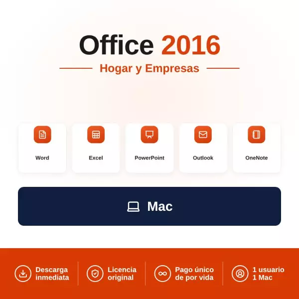 Comprar Office 2016 Hogar y Empresas para MAC - Licencia original a un precio Increíble