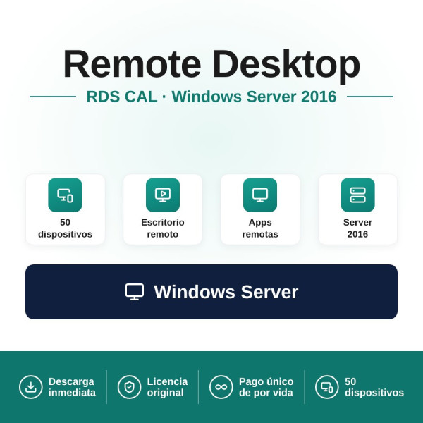 Remote Desktop Services (50 Devices) for Windows Server 2016