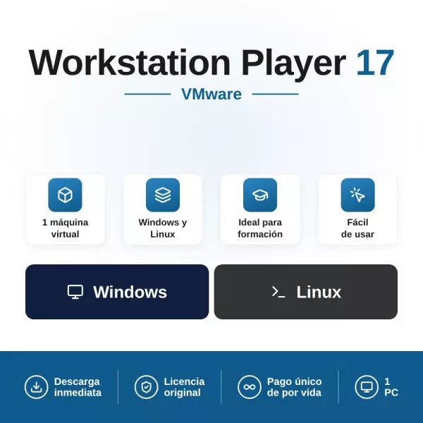 Vmware Workstation Player 17 - Licencia de por Vida