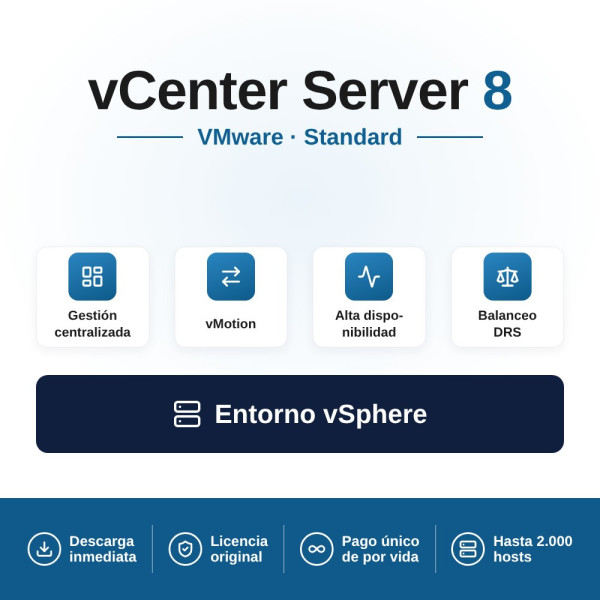 VMware vCenter Server 8 Standard 99 € | Licencia Perpetua