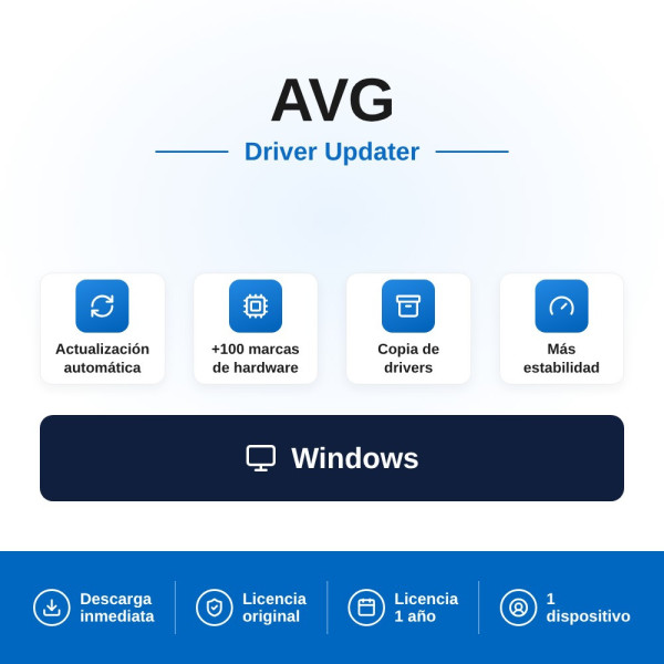 Mantén actualizados tus drivers con AVG Driver Updater