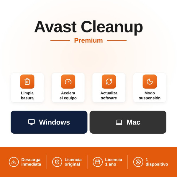 Avast Cleanup Premium - 1 año - 1 Dispositivo