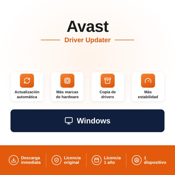 Actualiza tus controladores con Avast Driver Updater