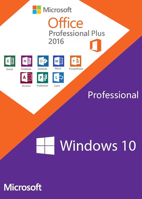 OEM License Windows 10 PRO 32bits/64bits + Office 2016 PRO PLUS