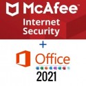 Office 2021 Pro Plus + McAfee Internet Security 10 Devices - 1 year
