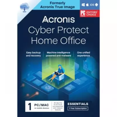 Acronis Cyber Protect Home Office Essentials - 1 Year - 3 PC/MAC + Unlimited Mobile