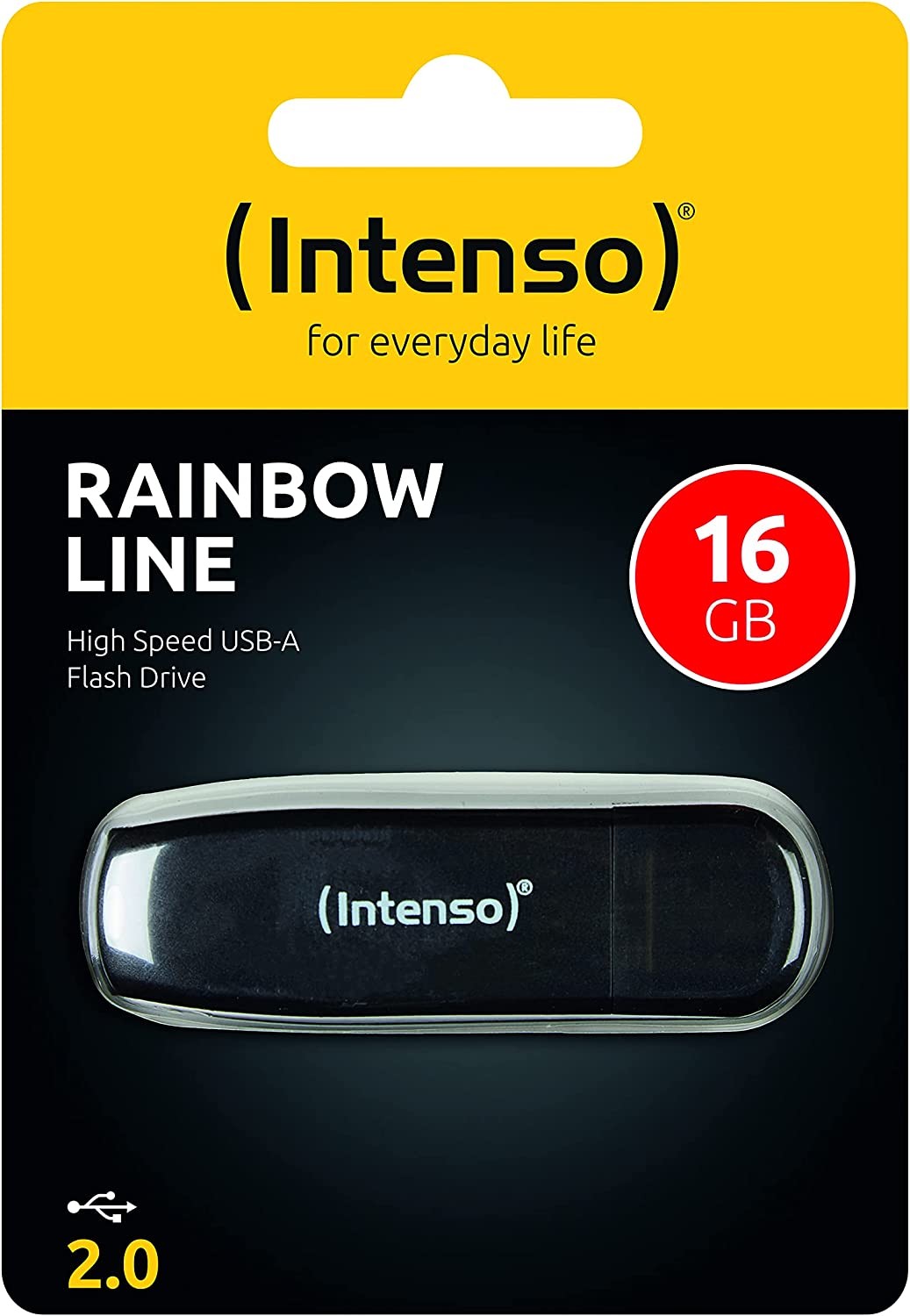 Intenso Rainbow Line Pendrive USB 2.0 16GB, Black